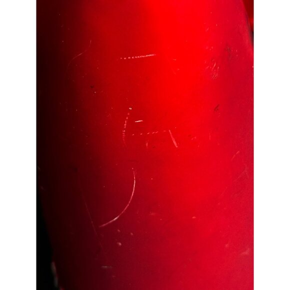 Red Silver Tabletop Santa Claus Arms Out Vtg READ - Picture 7 of 16